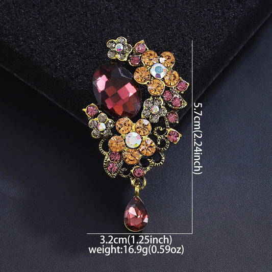 Women's & Men's Elegant Brooch Alloy Rhinestone Niche Design Business Corsage Brooches