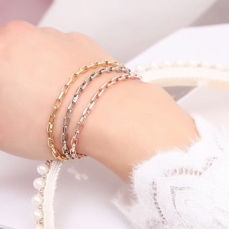 Women's Jewelry Chain Simple Elegant Delicate Gold Bracelets