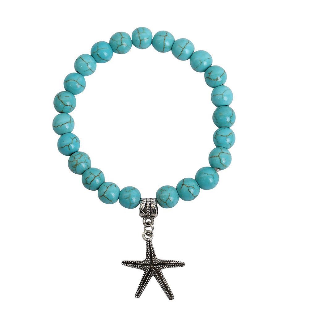 Turquoise Seahorse Starfish Turtle Owl Lucky Bracelet