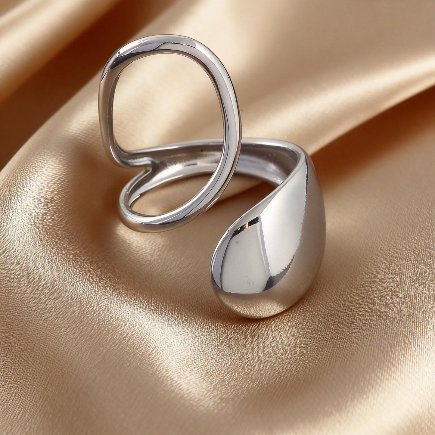 Steel Open-end Niche High-grade Fashion Trend Affordable Luxury Style Ring