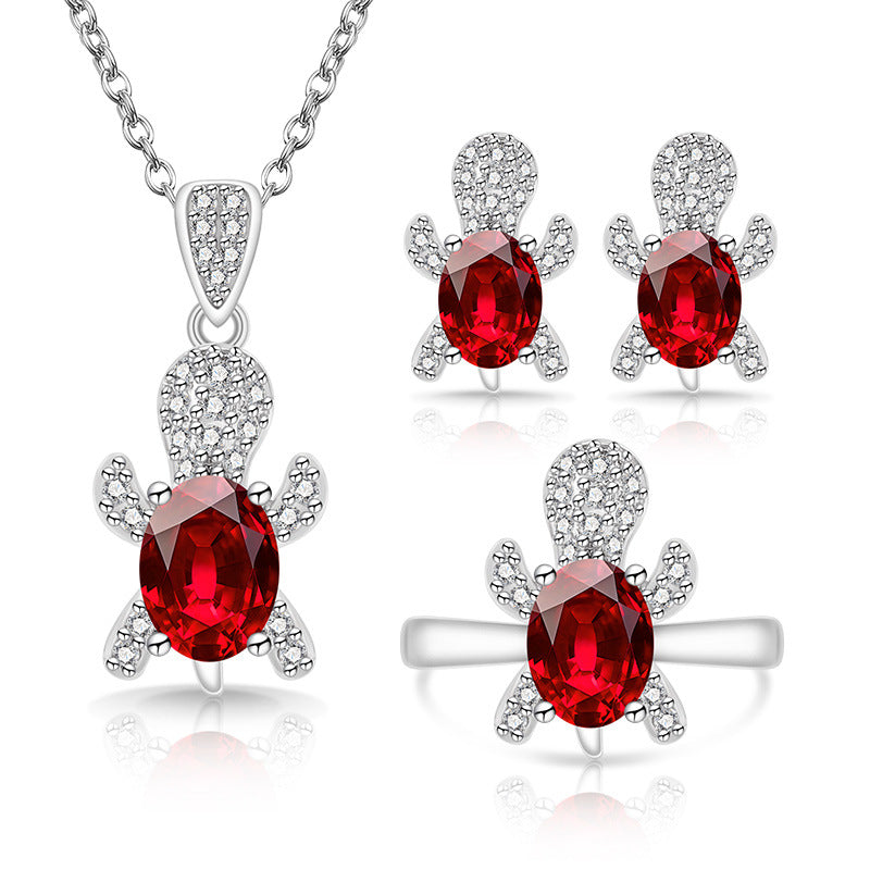 Live Broadcast Fashion Turtle Colored Gems Necklaces