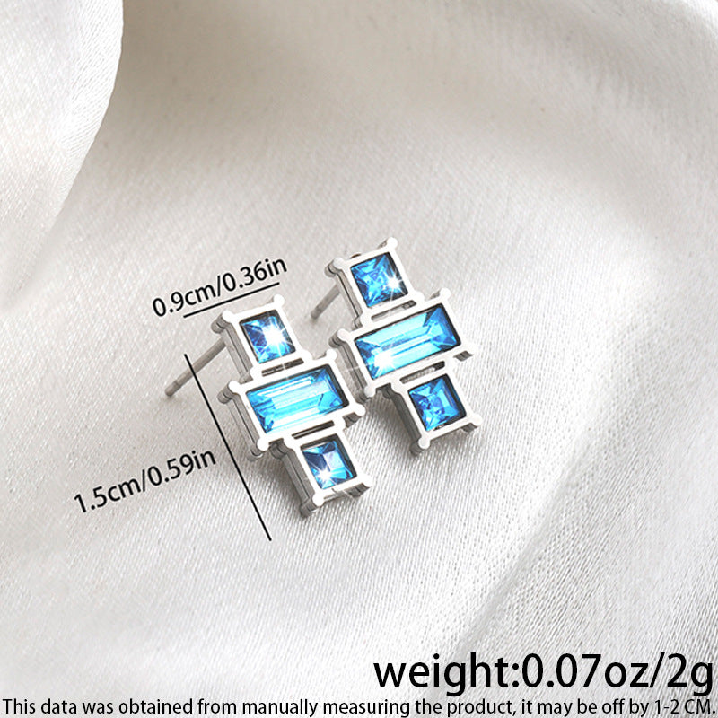 High-grade Fashionable Versatile Micro Diamond Butterfly Earrings