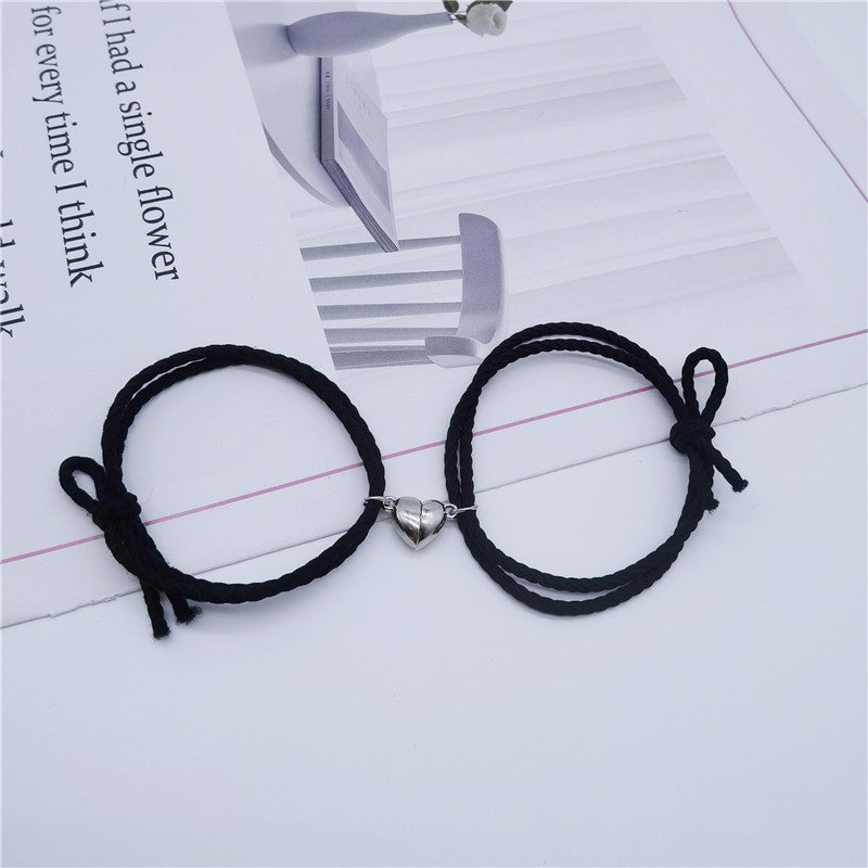 Magnet Rubber Band Girlfriends Friendship Couple Bracelet