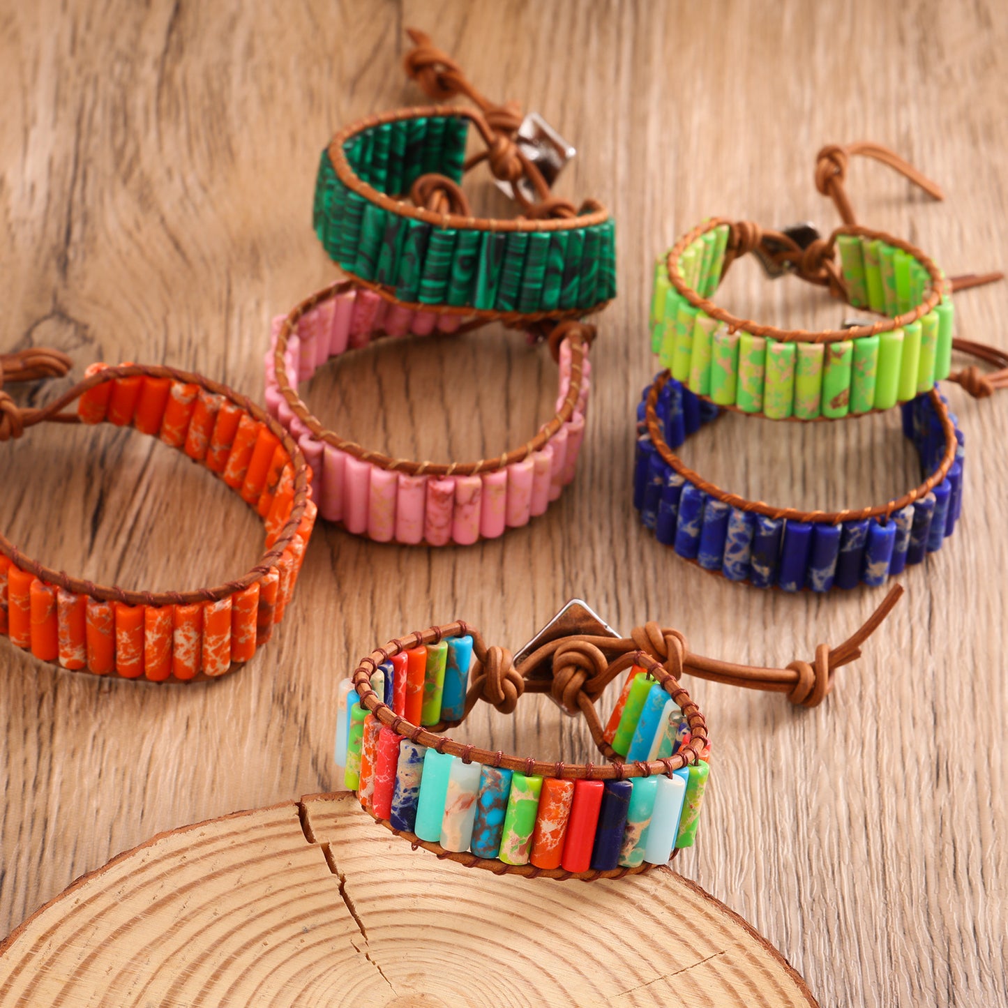 Imitation Handmade Woven Leather String Bohemian Bracelet