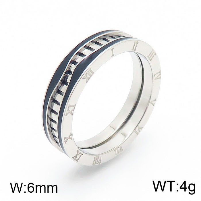 Women's & Men's Ornament Personality Roman Letters Fashionmonger Personalized Rings