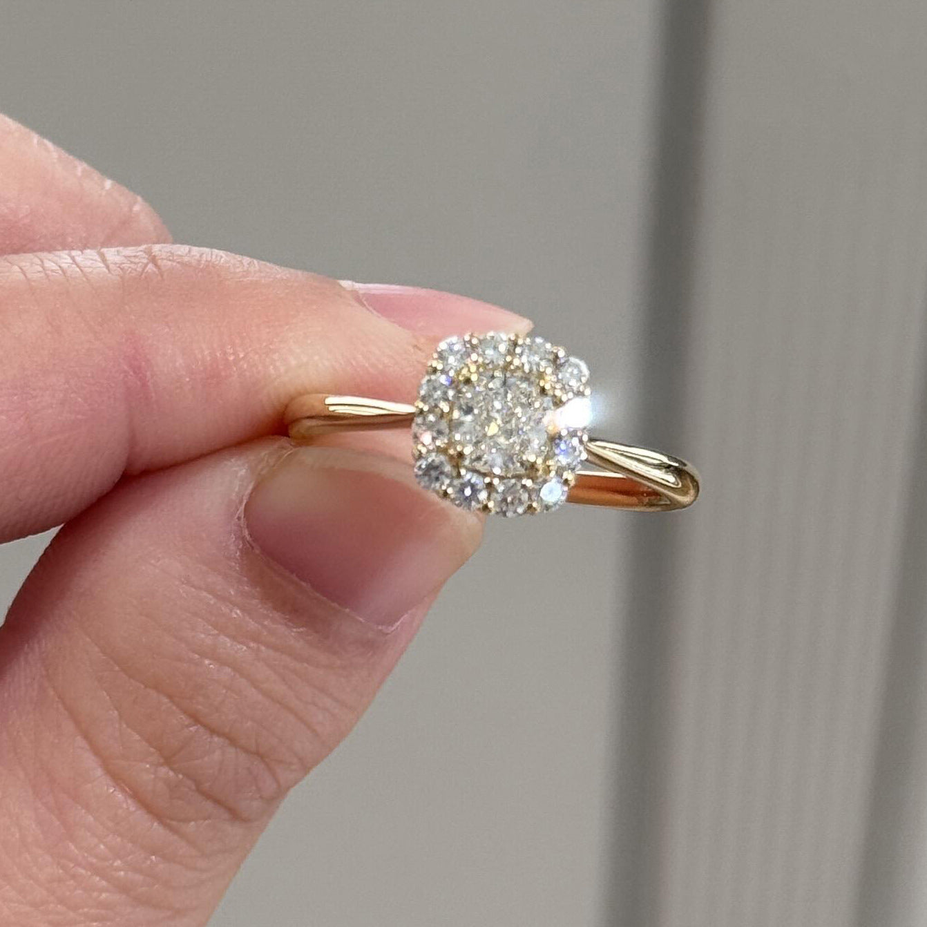 Cube Simulation Moissanite Surrounded With Eight Hearts Arrows Open-end Rings