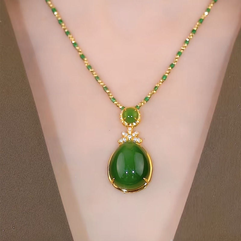 Jade Old Materials Opal Line Sky Necklace