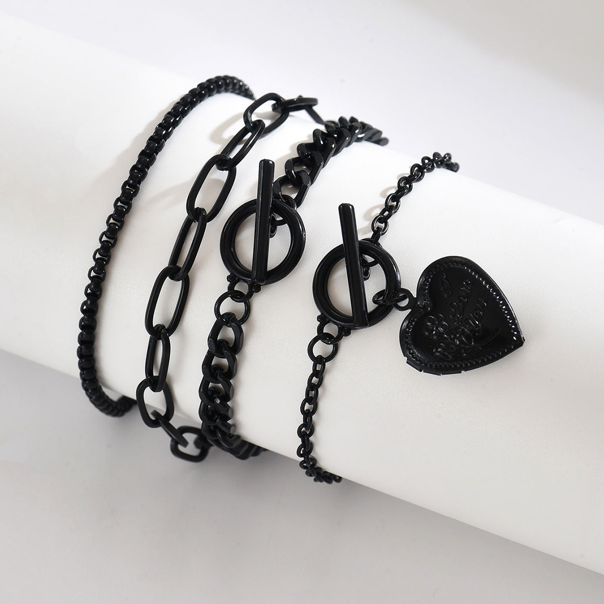 Punk Diamond Butterfly Twin Chain Hip Bracelet