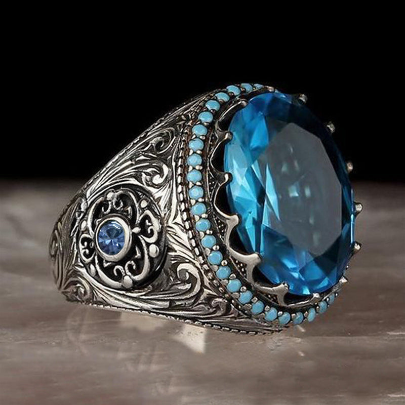 Classic Embossed Female Baroque High Sense Rings