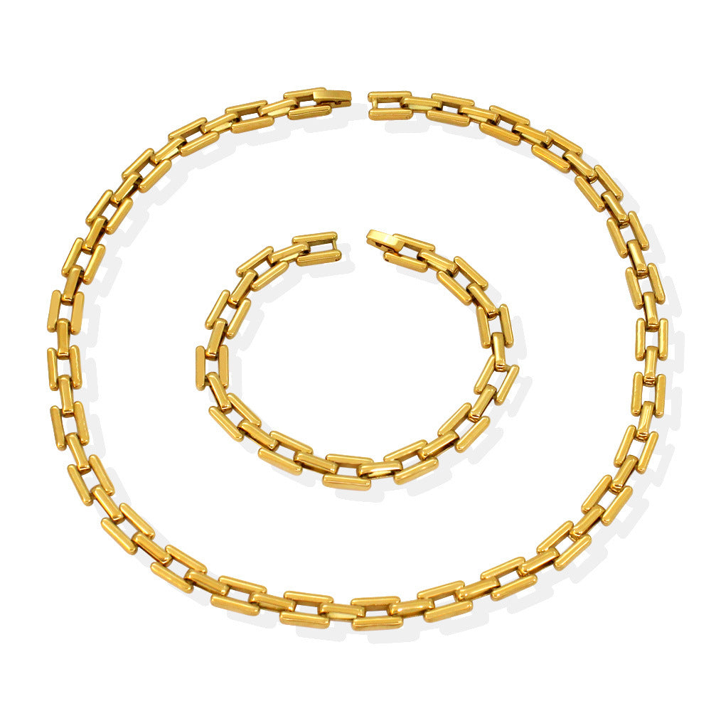 Steel Mouth Female Clavicle Chain Hip Hop Necklaces