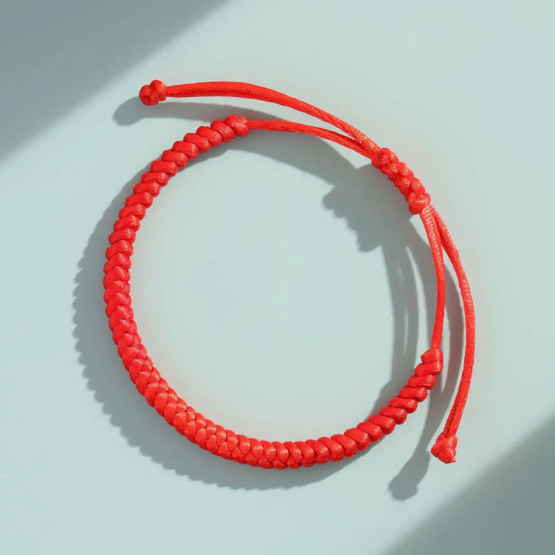 Men's Red Rope Life Woven Lady Couple Bracelets