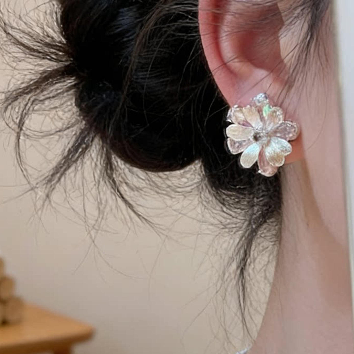 Diamond Sier Flower Light Luxury High-grade Versatile Super Beautiful Rings