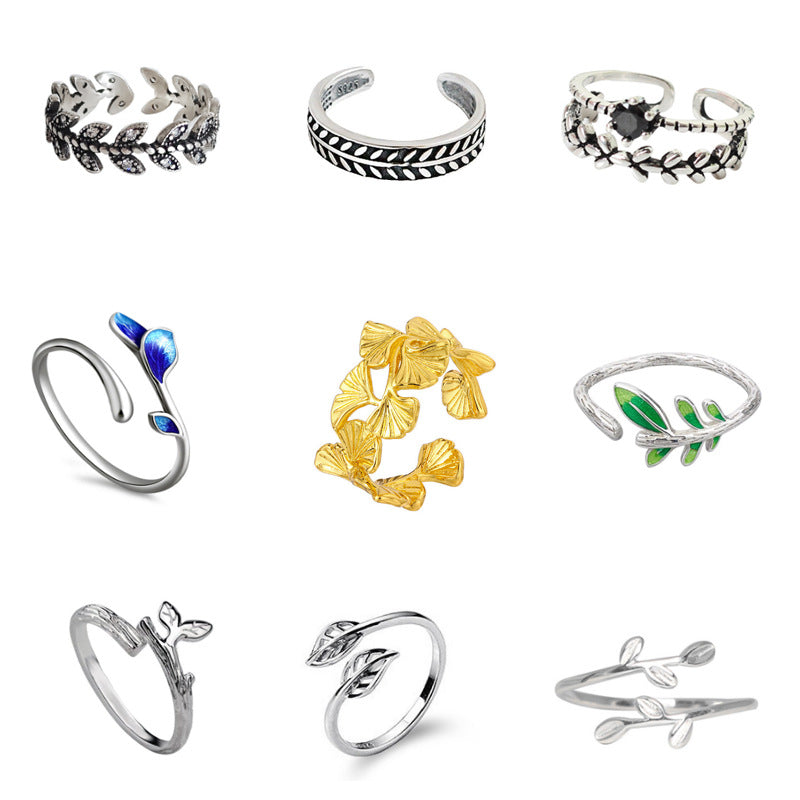 Women's Opening Fresh Temperament Branch Buds Index Ring