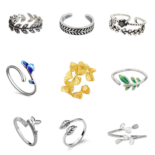 Women's Opening Fresh Temperament Branch Buds Index Ring