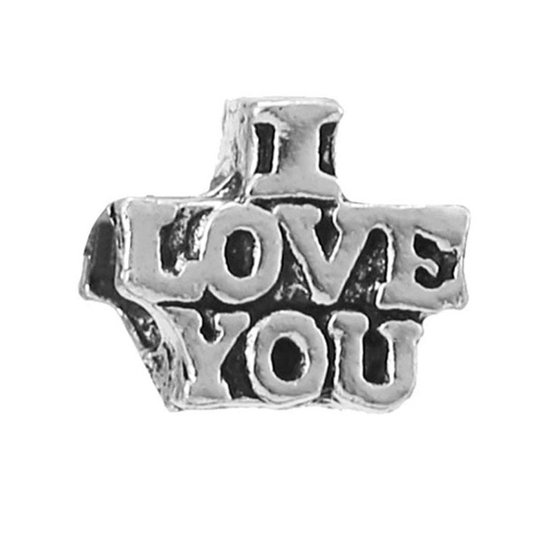 Alloy Large Hole Beads Hollowed Heart Shape Jewelry Accessories