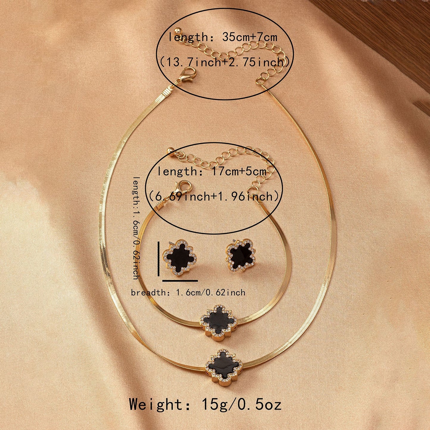 Drip Glazed Square Retro Simple Luxury Stylish Elegant Ear Jewelry Set