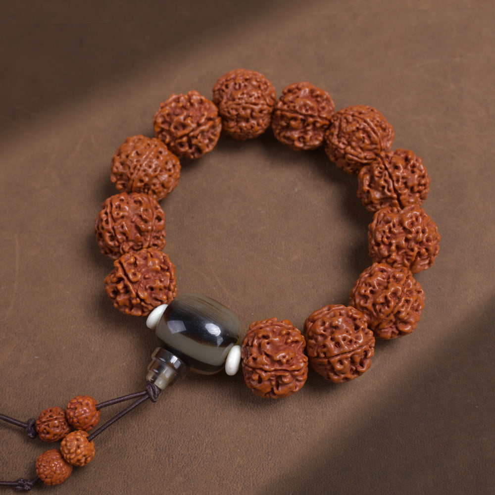 Nepal Bodhi Seeds Ox Bone Beeswax Bracelet