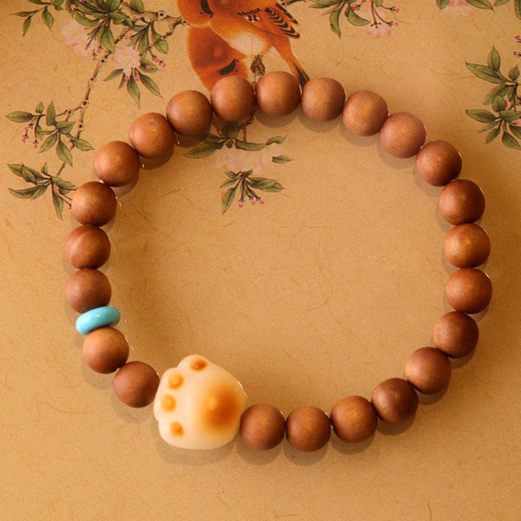 Flavor Cat's Paw Natural Fragrance Old Peach Wood Female Charcoal Bracelet