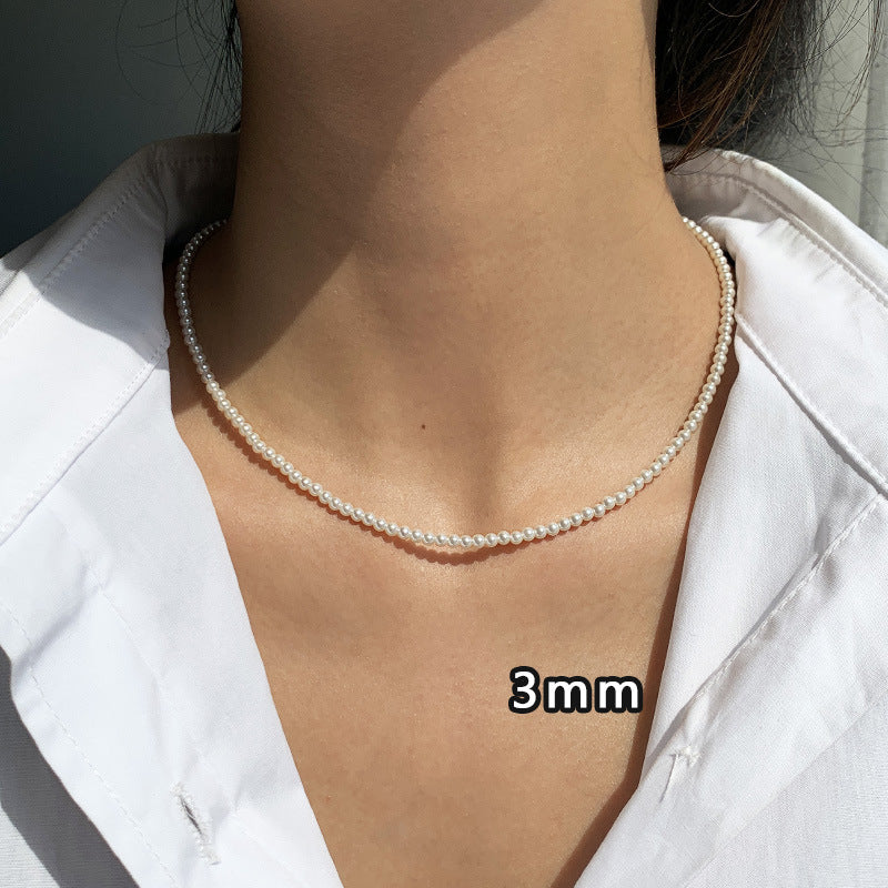 Pearl Twin Clavicle Chain Light Luxury Necklaces