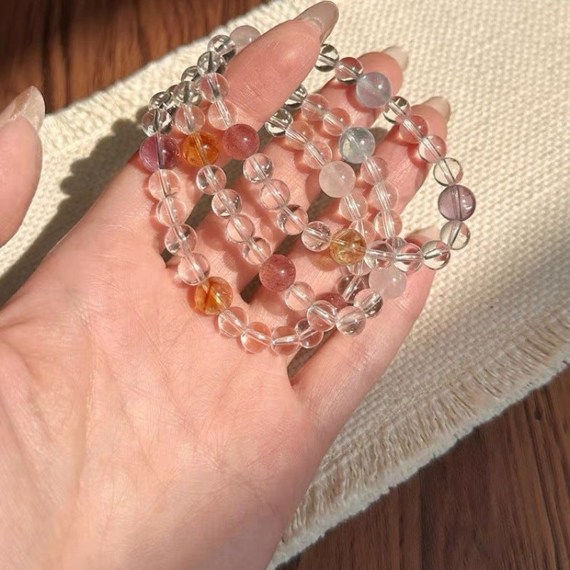Sweet Girlish Peach Beads Design Girlfriends Birthday Bracelets