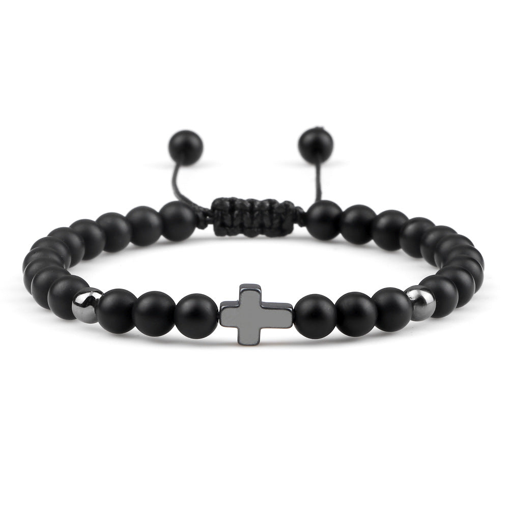 Popular Comfortable Cross Woven Beads Pull Bracelet