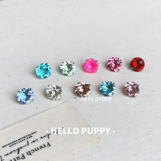 Titanium Alloy Thick Tooth Mouth Spiral Chinese Seed Stud Earrings