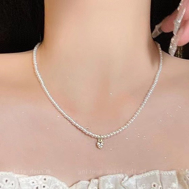Women's Stitching Heart Clavicle Chain Light Luxury Necklaces
