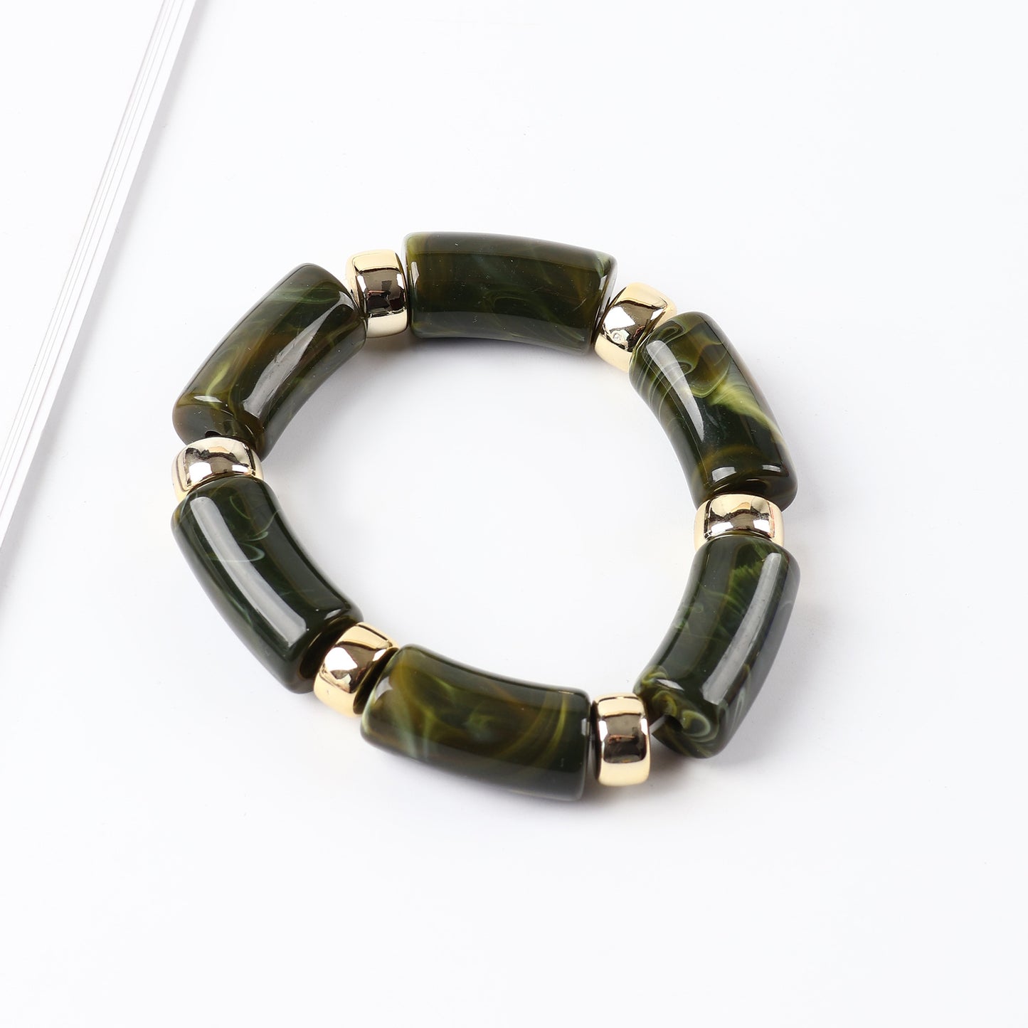 Acrylic Handmade Exaggerated Color Matching Design Bracelet