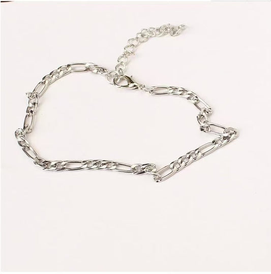 Women's Fashion Simple Metal Chain Foot Pure Bracelets