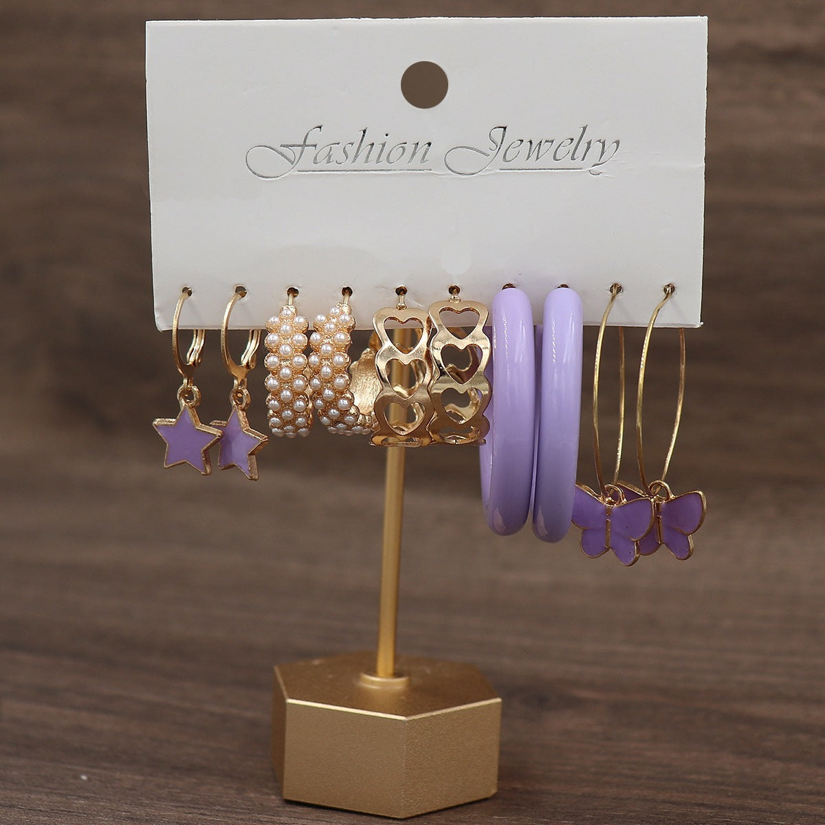 Women's Fresh Summer Versatile Acrylic Round Pairs Plastic Earrings