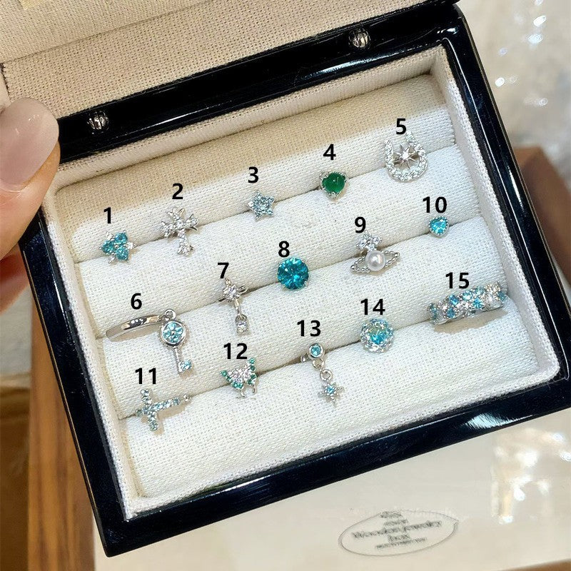 Bone Titanium Steel Female Flashing Atmosphere Full Of Niche Stud Earrings