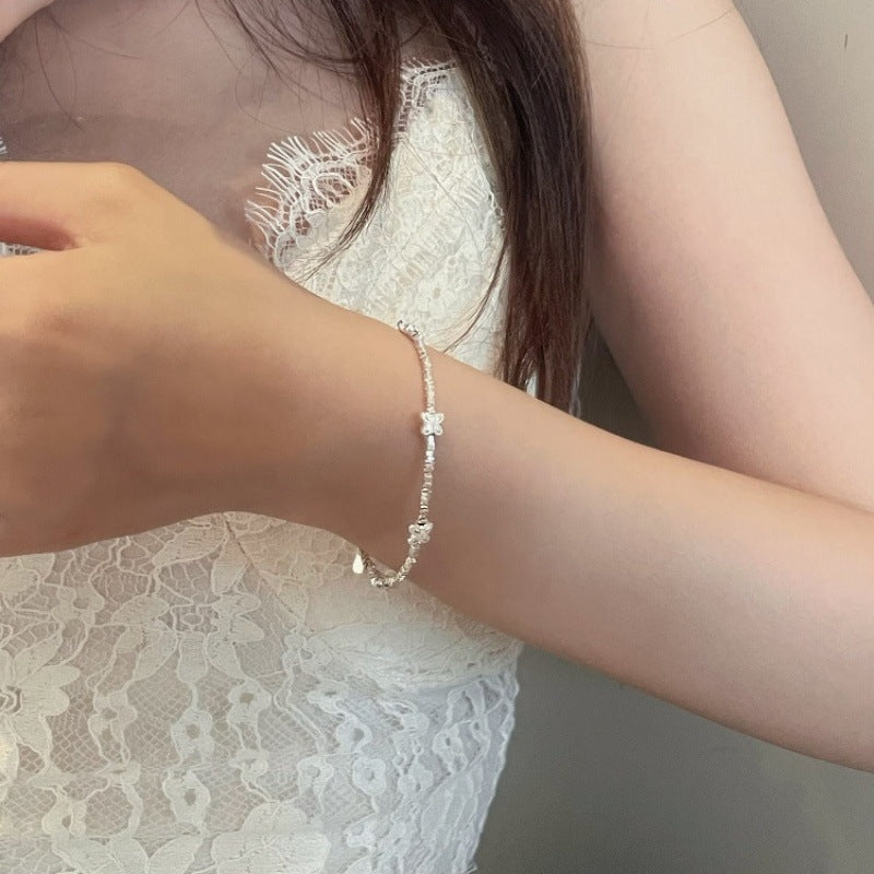 Female Korean Style Simple Light Luxury High Sense Beaded Chinese Bracelet