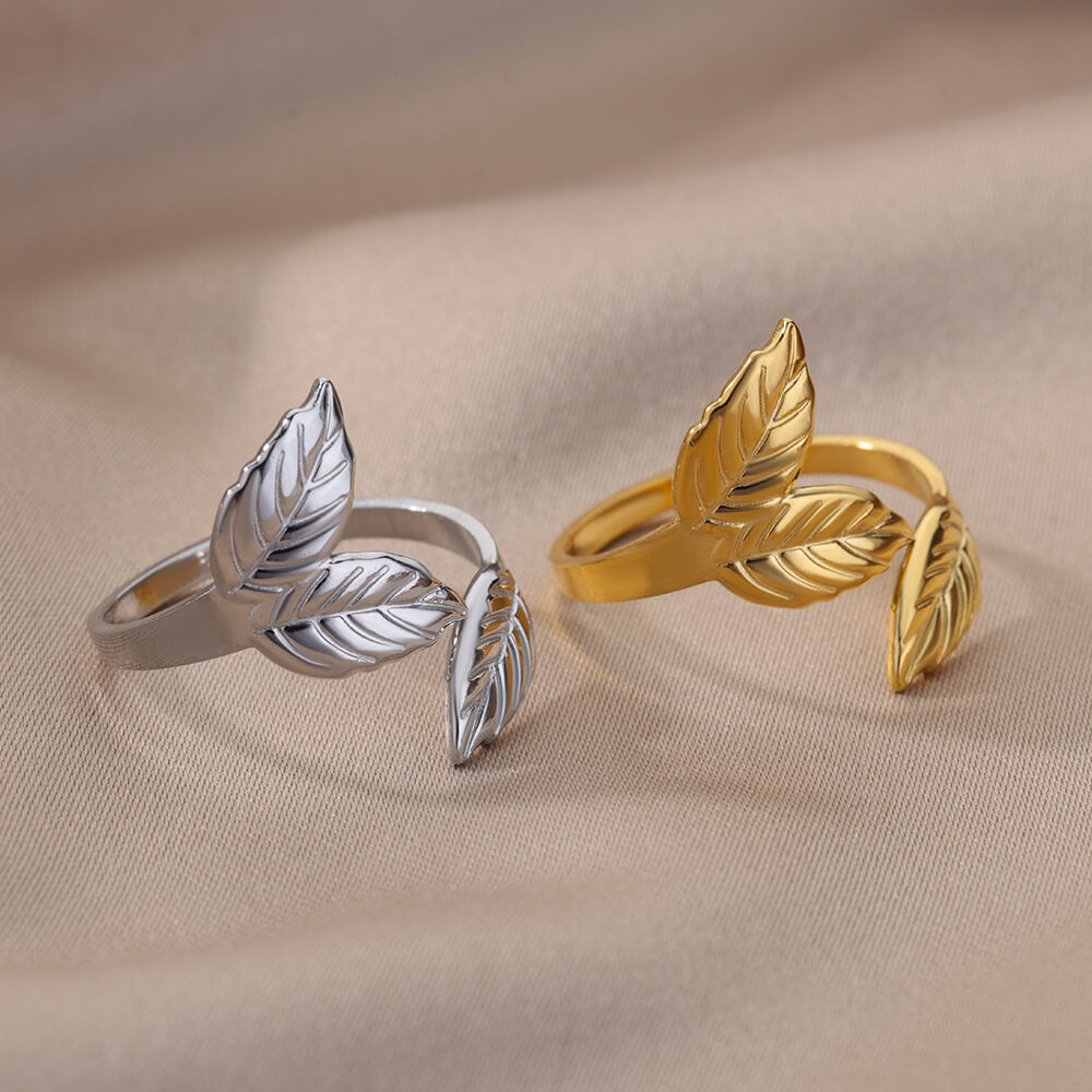 Women's & Men's Wind Stainless Casting Gold Plated Ornament Rings