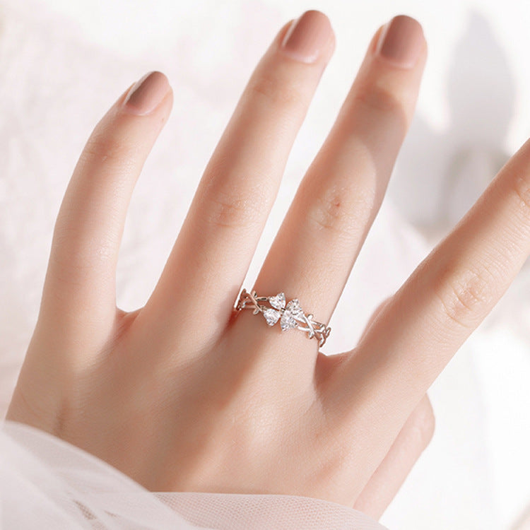 Open Personality Fashion Female Little Finger Adjustable Ring