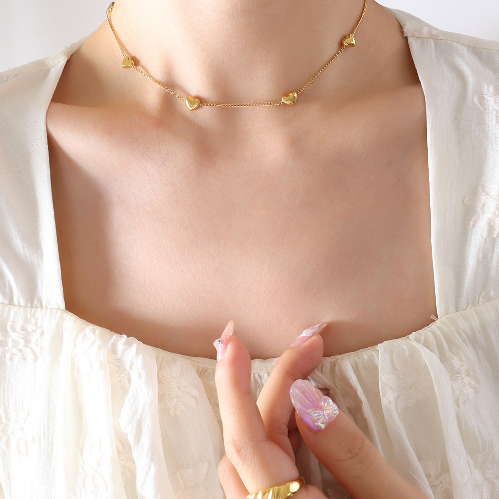 Style Design Peach Heart Female With Hearts Does Not Jewelry Set