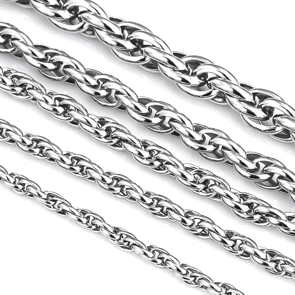 Men's American Chopin Chain European Cuban Fashion Simple Hip Hop Twist Bracelets