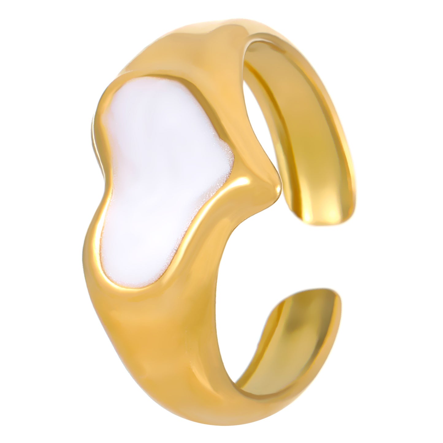 Women's Dripping Open Fashionable Gold-plated Irregular Stainless Rings