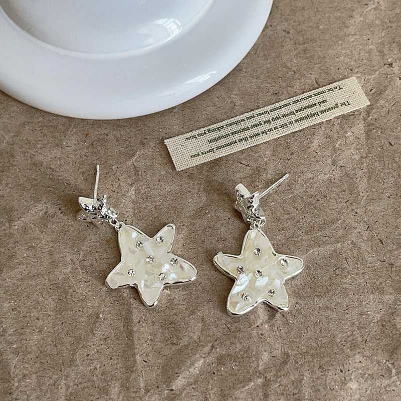 Cool High Sense Diamond In The Debris Star Ear Female Earrings