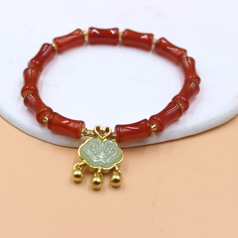 Bamboo Joint Longevity Lock Festival High Creative Girlfriends Bracelet
