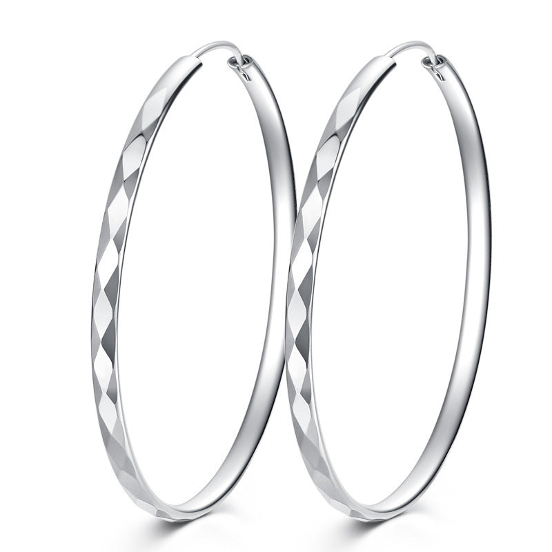 Women's Large Hoop For High-key Dignified Sterling Earrings