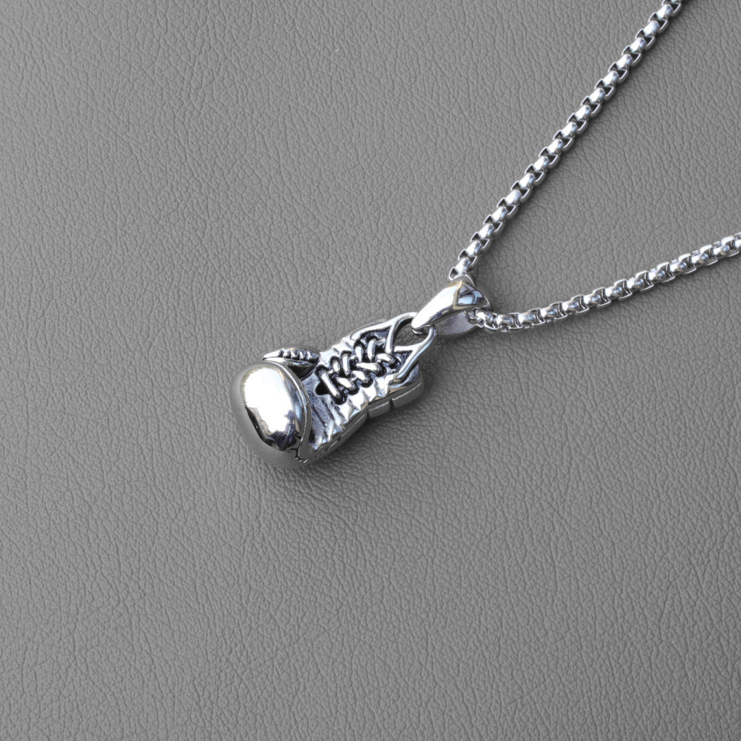 Women's & Men's Fashion Retro Fist Sports Titanium Steel Fashionmonger Personalized Necklace