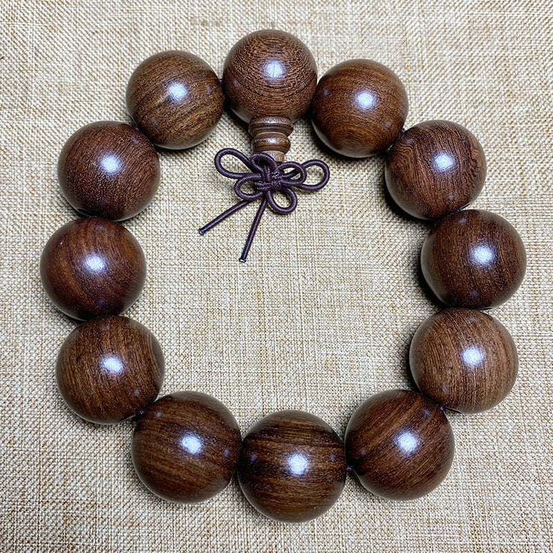 Women's & Men's Gold Sandalwood For Beads In Large Bracelet