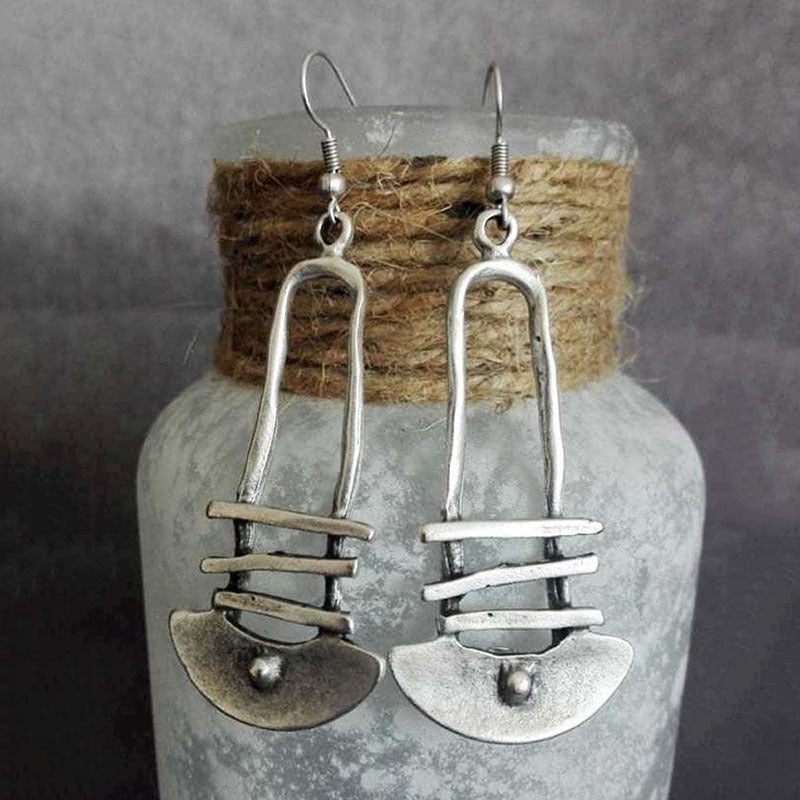 Gypsy Spiral Design Ear Vintage Geometric Earrings