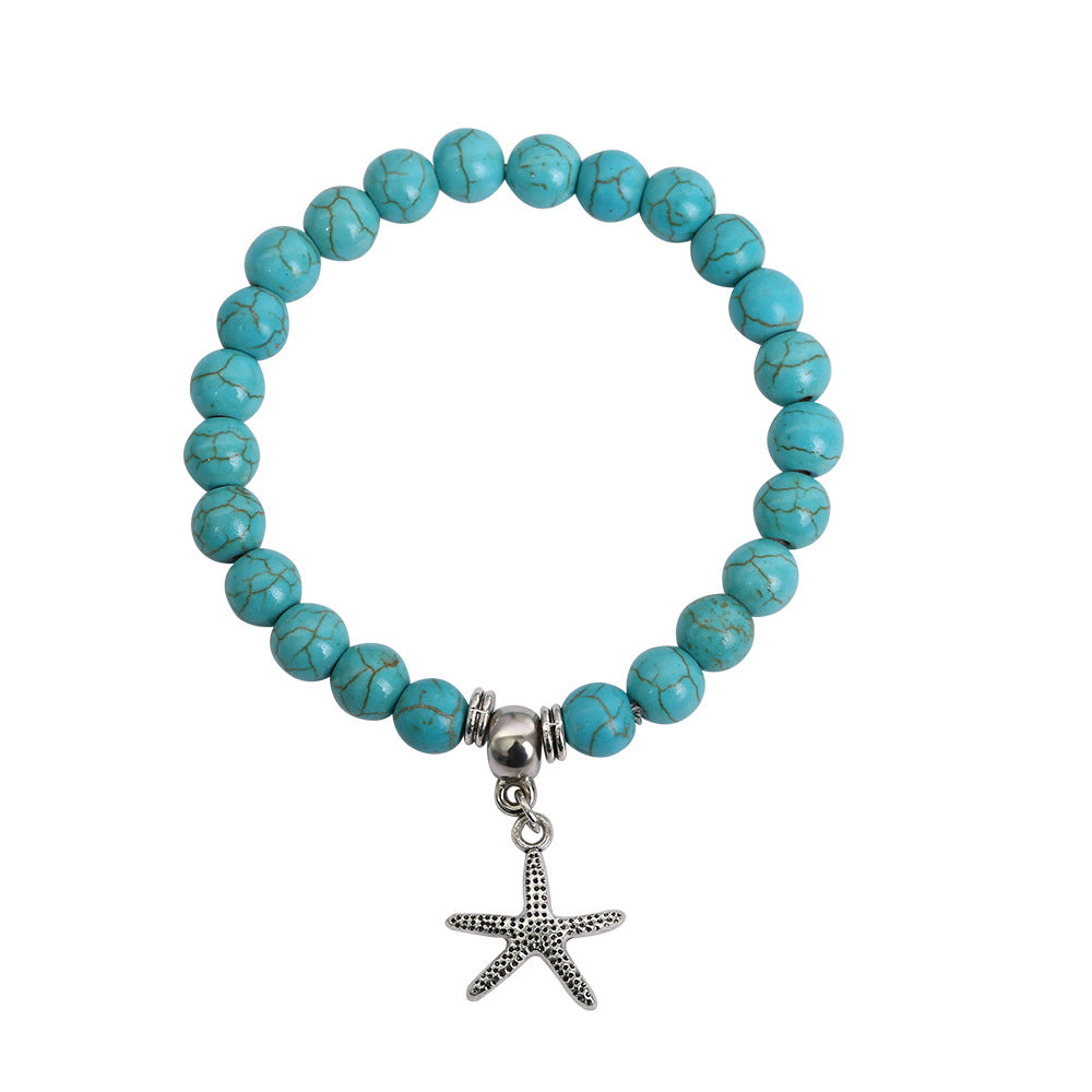 Turquoise Seahorse Starfish Turtle Owl Lucky Bracelet