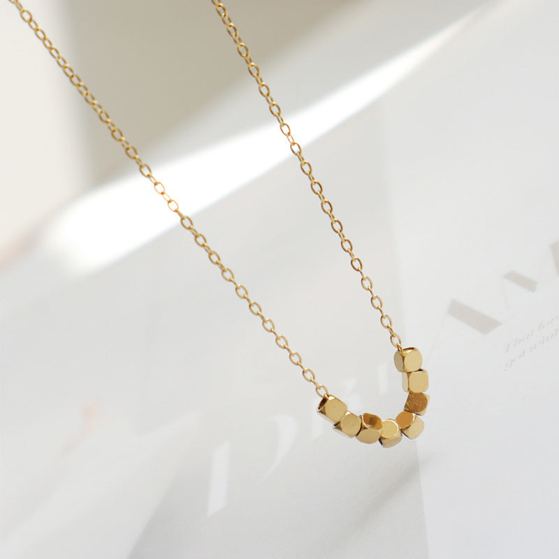 Women's From Every Direction Small Square Gold Titanium Steel Necklace