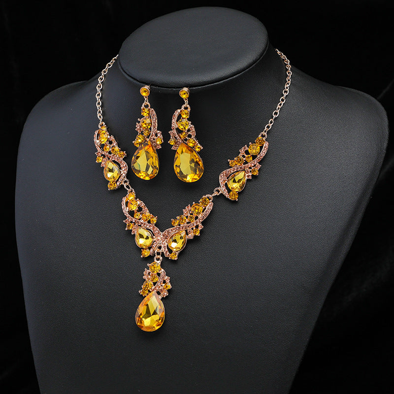 Flashing Big Water Drop Suit Vintage Cross Mirror Alloy Electroplating Earrings