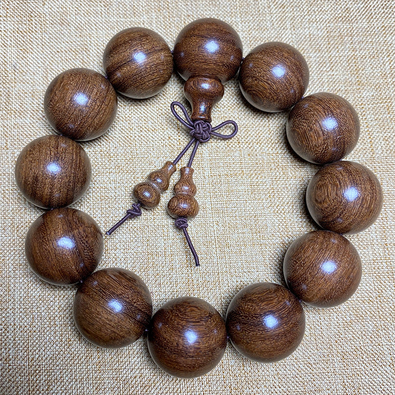 Women's & Men's Gold Sandalwood For Beads In Large Bracelet