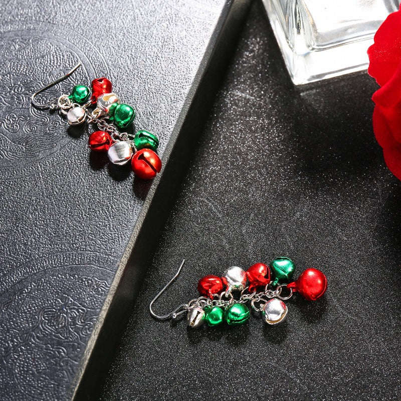 Christmas Gift Colorful Bell Fashion Simple Earrings