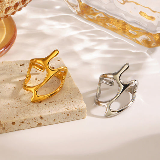 Steel Shaped Open Personalized Hip Hop Rings