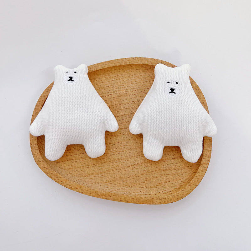 Cloth Plush Little Bear Doll Brooch Bag Brooches